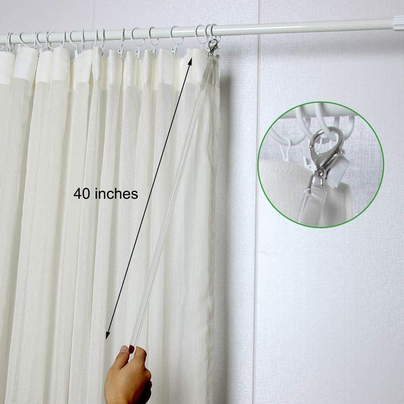 SOLOKOS 2 Pack Curtain Pull Rod with Metal Snap Invisible Clear Curtain Push Wand for Drapery and Grommet Curtains 1/2 Inch Wide (Acrylic, 40 Inch) - Image 5